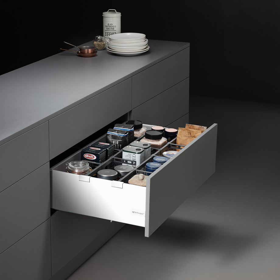 Комплект выдвижного ящика Unihopper Magic Box, 170*450 мм, с доводчиком, белый